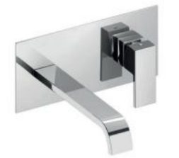PONSI ITALIA R CONCEALED BASIN MIXER BENT SPOUT SINGLE PLATE