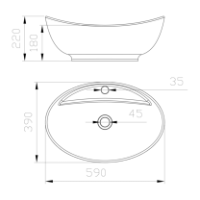 Countertop basin - Olimpia 0002