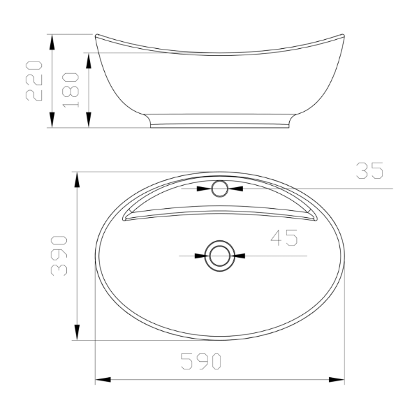 Countertop basin - Olimpia 0002