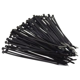 100PC BLACK CABLE TIES 4.8 X 350MM